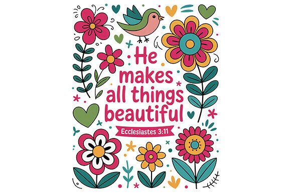 Boho Floral Christian PNG Graphics for T-Shirt Designs