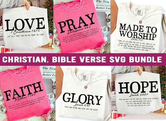 Christian Bible Verse Svg Bundle for T-Shirt Design and Brand Graphics