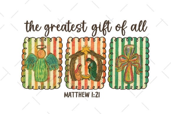 Christian Nativity Scene PNG for T-Shirt Designs & Graphics