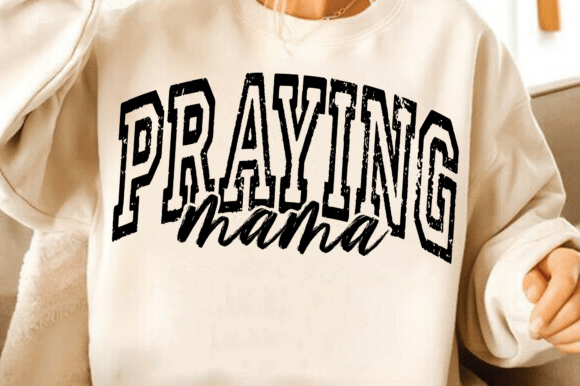 Christian Praying Mama SVG: Faith Graphics for T-Shirts