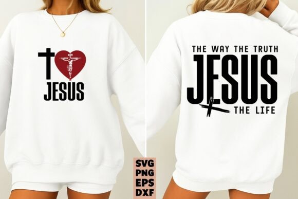 Christian Svg Jesus the Way the Truth: Graphics & T-Shirt