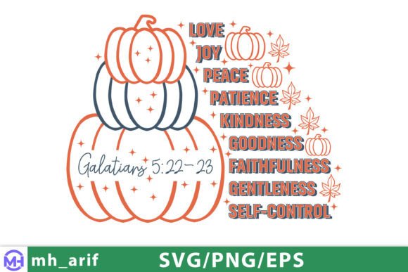 Fruits of the Spirit Christian Quote SVG Graphics for T-Shirt Designs