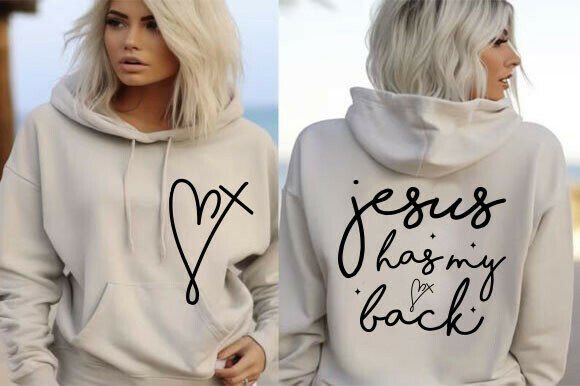 Jesus Has My Back Graphics for T-Shirt Designs