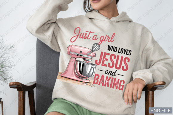 Just a Girl Who Loves Jesus and PNG Graphics for T-Shirt Designs