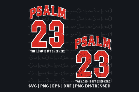 Psalm 23 SVG Graphics for T-Shirt & Brand Design